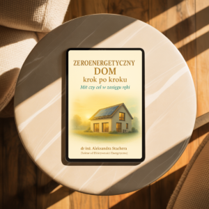 Obrazek ebooka Zeroenergetyczny dom krok po kroku – mit czy cel w zasięgu ręki wyświetlany na tablecie w aranżacji wnętrza